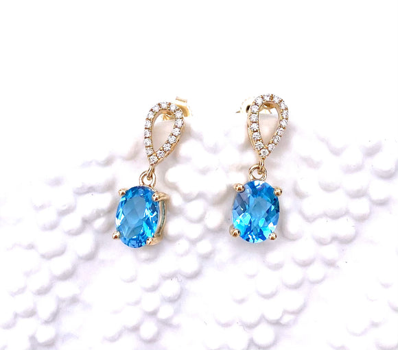 Blue Topaz Earrings F314STE205CK-ZT