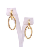 Yellow Gold Contemporary Door Knocker Earrings F312LE1983