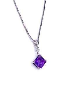 Amethyst Necklace F314STP146CK-A