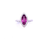 Marquis Shaped Rhodolite Garnet and Diamond Ring C038LCK30164RGAR