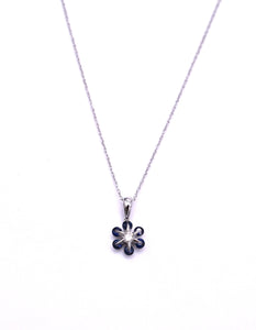 Blue Sapphire Flower Necklace F359OP20A90SA