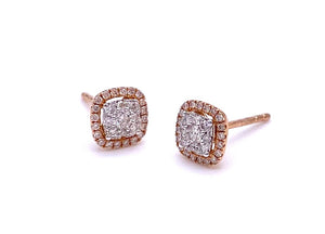 Diamond Earrings in Rose Gold A093UE1887A-3