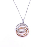 Diamond Necklace in Rose and White Gold A604P2221WP