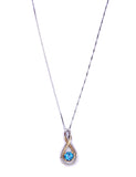 Two Tone Blue Topaz Necklace F314P1203CK-ZT