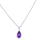 Pear Shaped Amethyst Necklace F223DN1530WAM