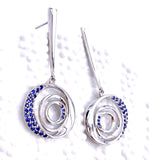 Jorge Revilla Sterling Silver Sapphire Earrings