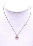 Beautiful Pear Shaped Morganite and Diamond Necklace F819PD400C