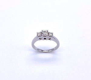 Three Stone Diamond Ring A025TSR75BW