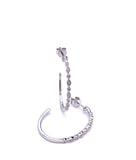 White Gold Diamond Hoop Earrings A330B387366