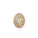 Yellow and White Pave Diamond Ring A348OB25