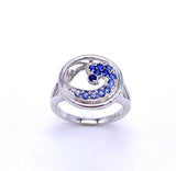 Ombré Shades of Blue Sapphire Wave Ring C368RNT093GSXUS1