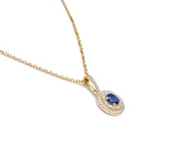 Oval Blue Sapphire Necklace F223N14432S