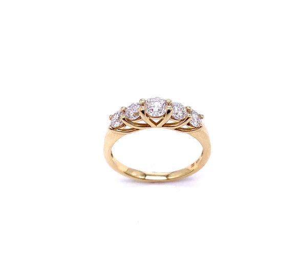 Five Stone Diamond Ring in Yellow gold A330B360342