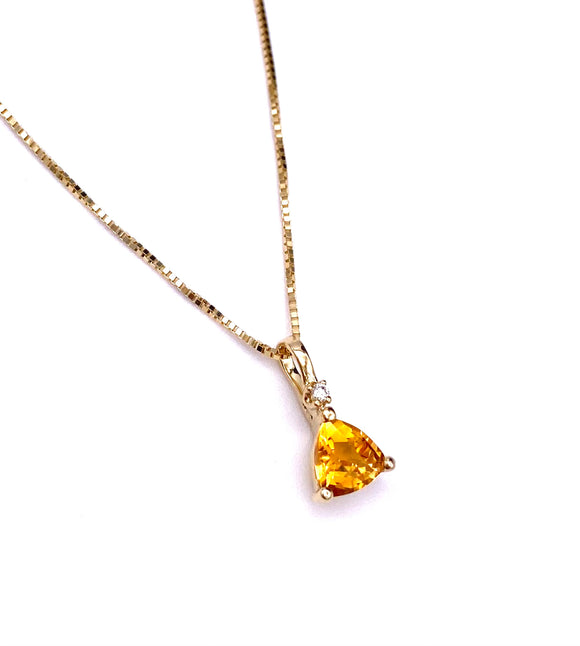 Citrine Necklace In Yellow Gold F314P163CK-C