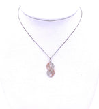 Rose and White Gold Diamond Necklace A604P234Y