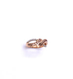 Chocolate and White Diamond Ring in Rose Gold A604R8832WP