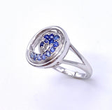 Ombré Shades of Blue Sapphire Wave Ring C368RNT093GSXUS1