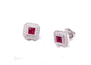 Ruby Mosaic Set Earrings F085EG9726W44RA