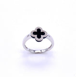 Black Onyx and Diamond Cross Style Ring C223R9282WBO