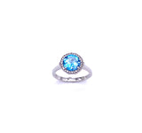 Round Blue Topaz Ring C330B375233