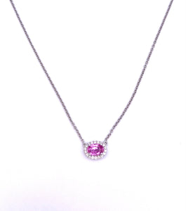 Pink Sapphire Necklace F093UN1971-13