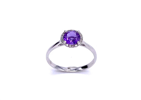 Round Amethyst Ring C223R8486WAM