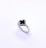 Black Onyx and Diamond Cross Style Ring C223R9282WBO