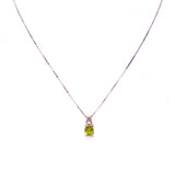 Peridot Necklace with A Diamond Accent F096P0170