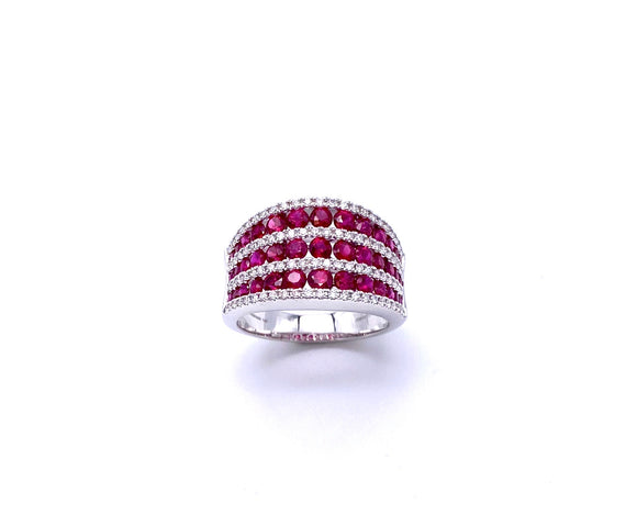 Triple Row Ruby and Diamond Ring C317ZR1148209157