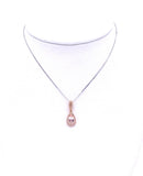 Morganite and Diamond Necklace in Rose Gold F038PCK30129