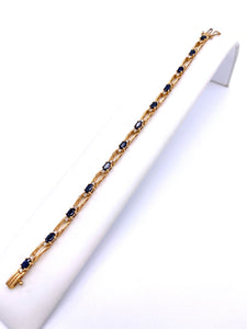 Deep Blue Sapphire and Diamond Bracelet F245B4C123Y