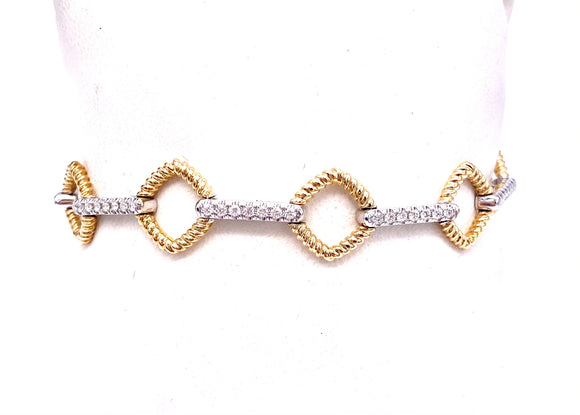 Two Tone Diamond Bracelet A604BR2443WY