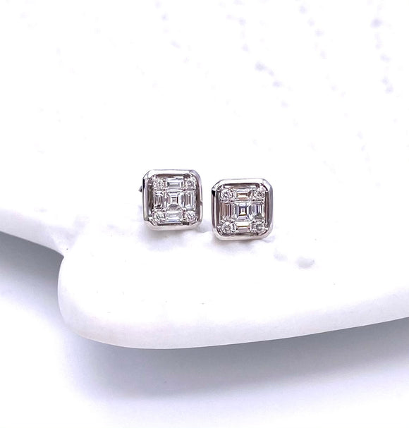 Simon G Mosaic Set Diamond Stud Earrings A846LE4449