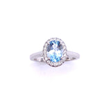 Oval Aquamarine Ring C038LC30028AQ