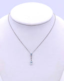 Pe Jay Creations Aquamarine and Diamond Necklace F070PE11740