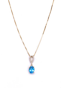 Blue Topaz Necklace F314STP205CK-ZT