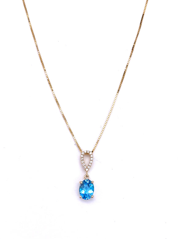 Blue Topaz Necklace F314STP205CK-ZT