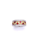 Ruby Band Ring in Two Tone C093KR2286WYRB