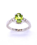 Oval Peridot and Diamond Ring C3905365