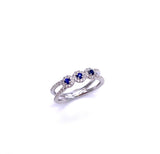 Triple Blue Sapphire Ring A038WC30-17S