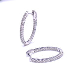 1.5 Carat Oval Inside Out Diamond Hoops A227WHE160073