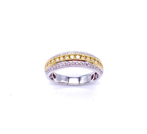 Yellow and White Diamond Band A093UR1321W