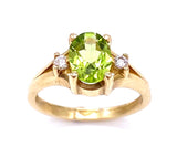 Oval Peridot and Diamond Ring C3905297