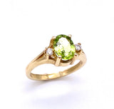 Oval Peridot and Diamond Ring C3905297